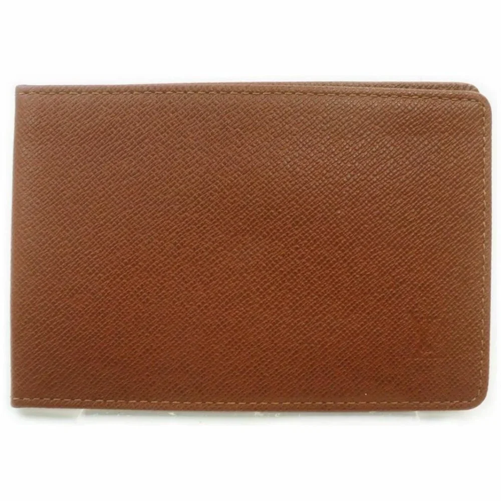 Louis Vuitton Brown Leather Card Case Pass Holder